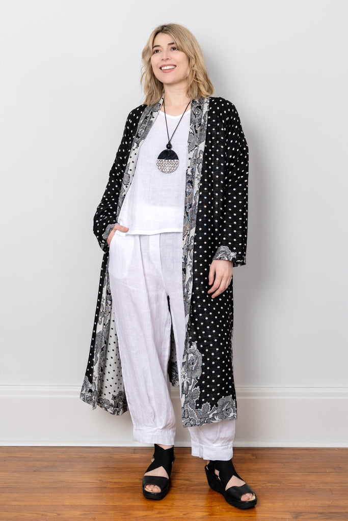 Printed Duster - Black Dot - BaBa Imports - The Wardrobe