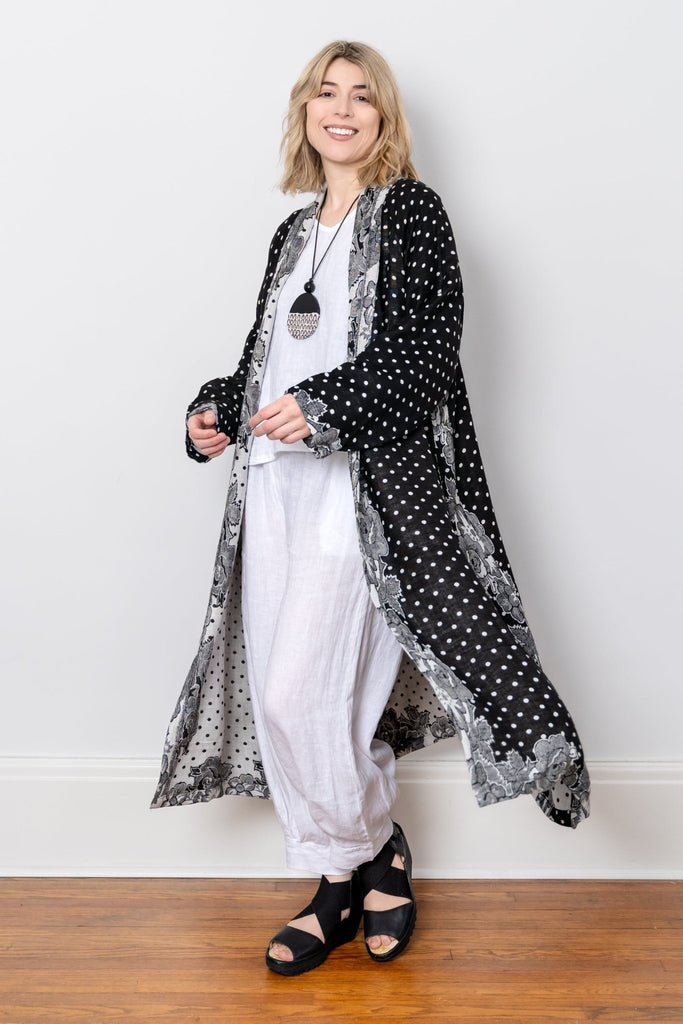 Printed Duster - Black Dot - BaBa Imports - The Wardrobe