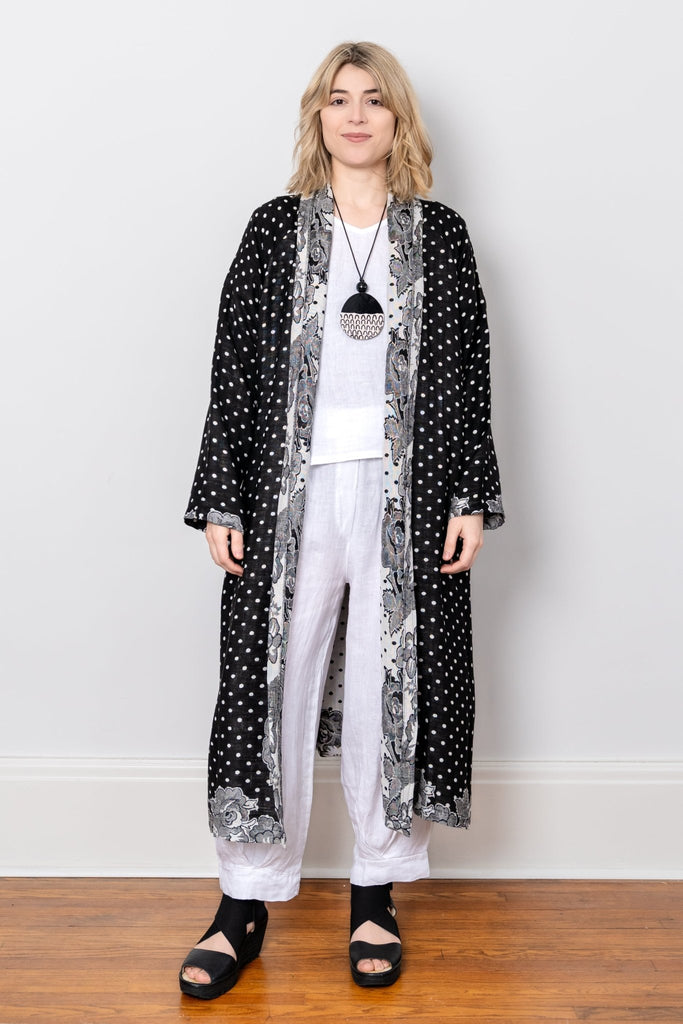 Printed Duster - Black Dot - BaBa Imports - The Wardrobe