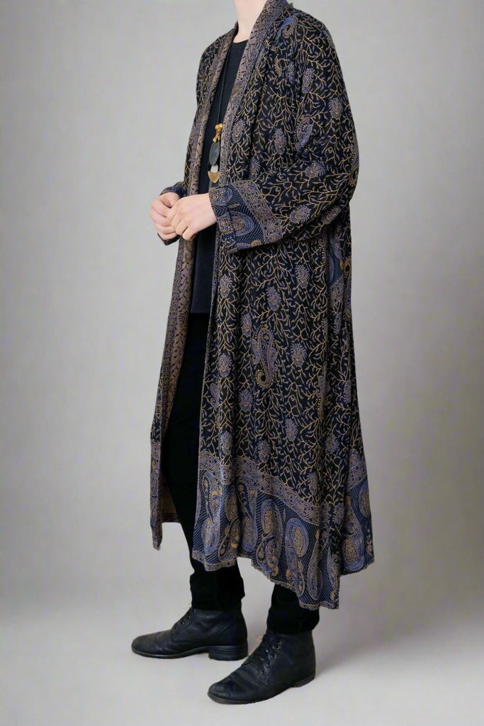 Printed Duster - Indigo Paisley - BaBa Imports - The Wardrobe