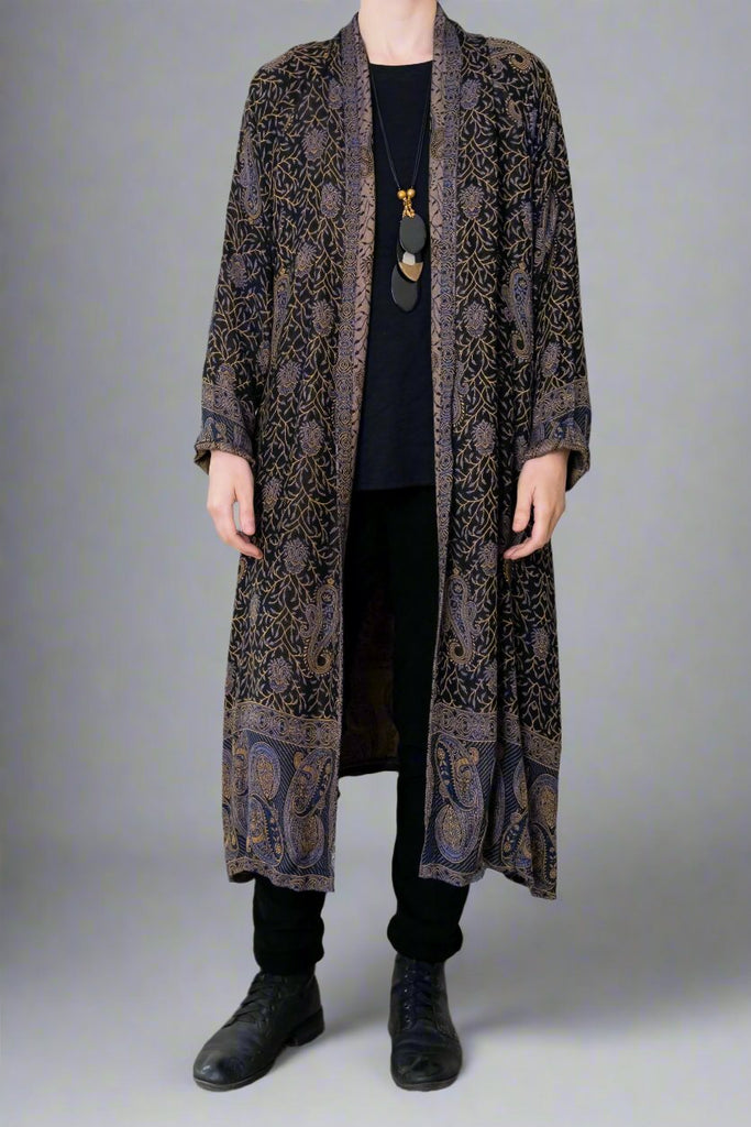 Printed Duster - Indigo Paisley - BaBa Imports - The Wardrobe