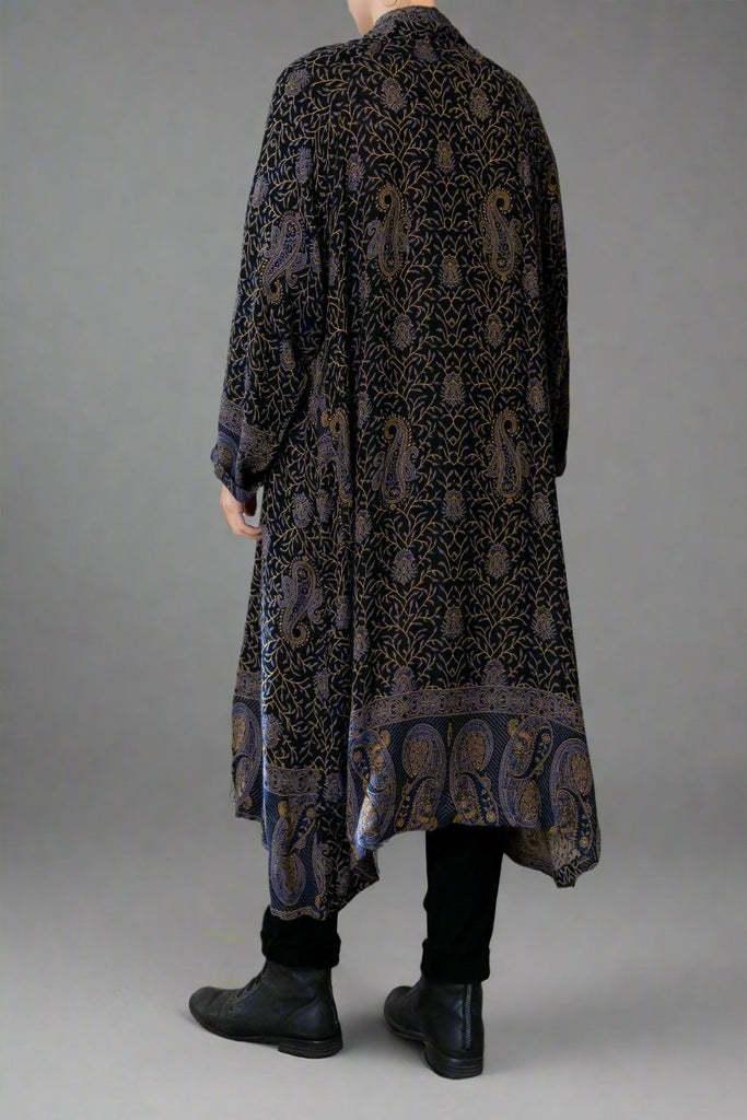 Printed Duster - Indigo Paisley - BaBa Imports - The Wardrobe