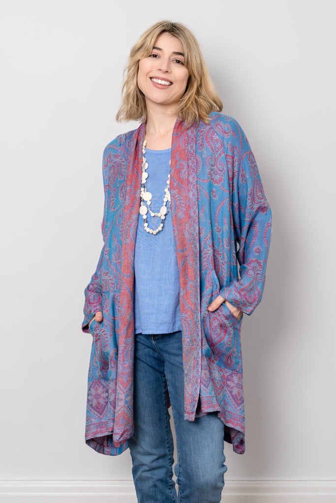 Printed Jacket - Cornflower - BaBa Imports - The Wardrobe