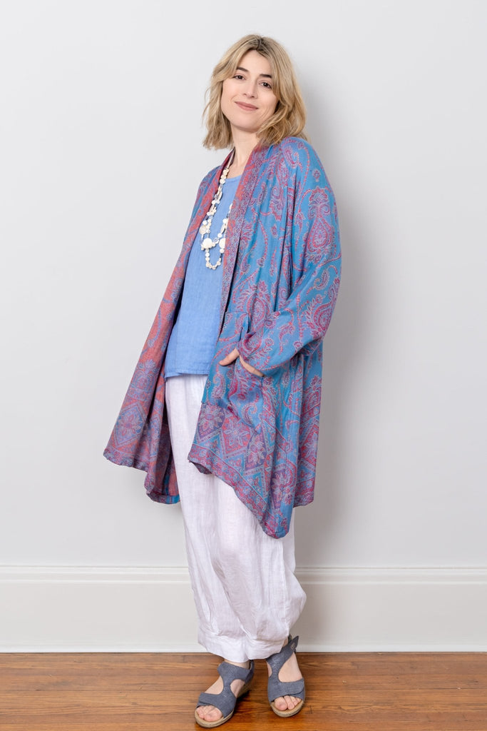 Printed Jacket - Cornflower - BaBa Imports - The Wardrobe