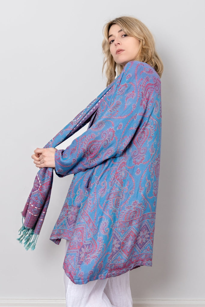 Printed Jacket - Cornflower - BaBa Imports - The Wardrobe