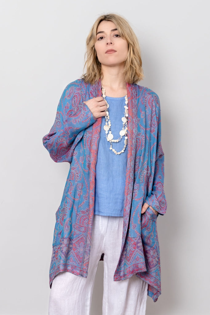 Printed Jacket - Cornflower - BaBa Imports - The Wardrobe