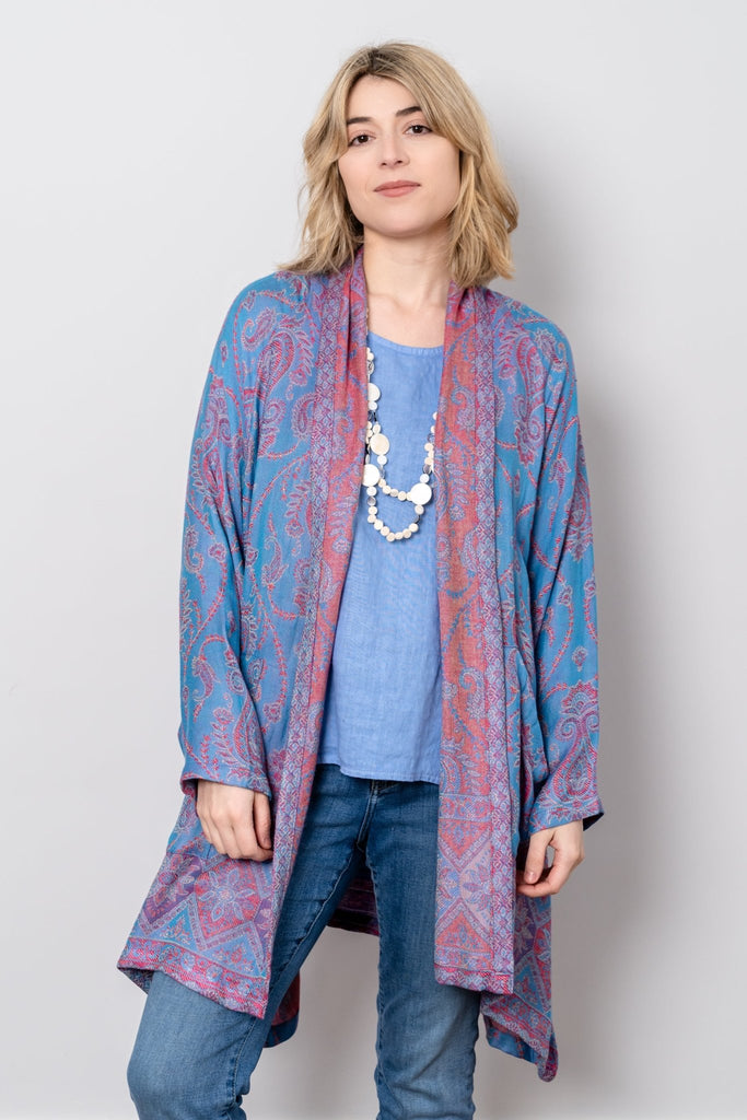 Printed Jacket - Cornflower - BaBa Imports - The Wardrobe