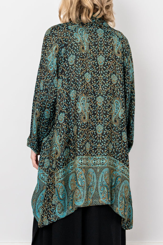 Printed Jacket - Turquoise Paisley - BaBa Imports - The Wardrobe