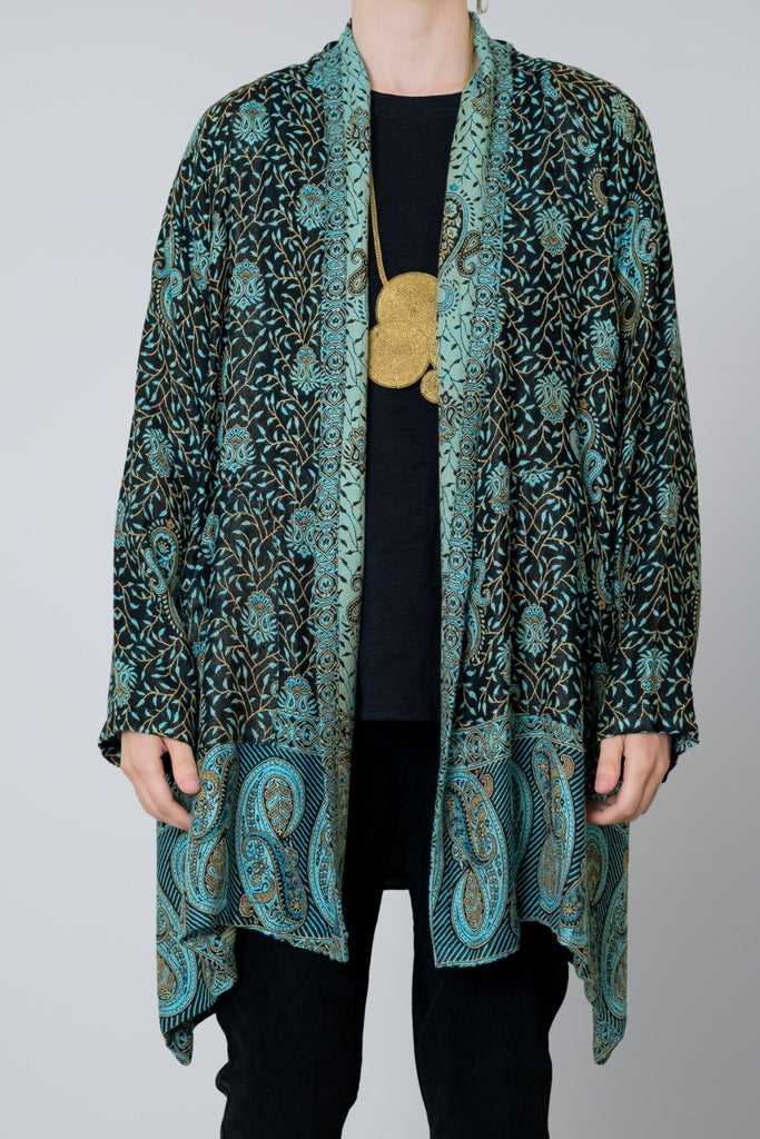 Printed Jacket - Turquoise Paisley - BaBa Imports - The Wardrobe