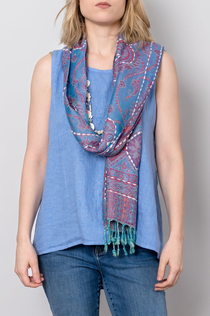 Printed Scarf - Cornflower - The Wardrobe - The Wardrobe