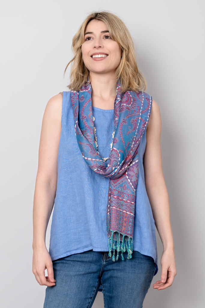 Printed Scarf - Cornflower - The Wardrobe - The Wardrobe