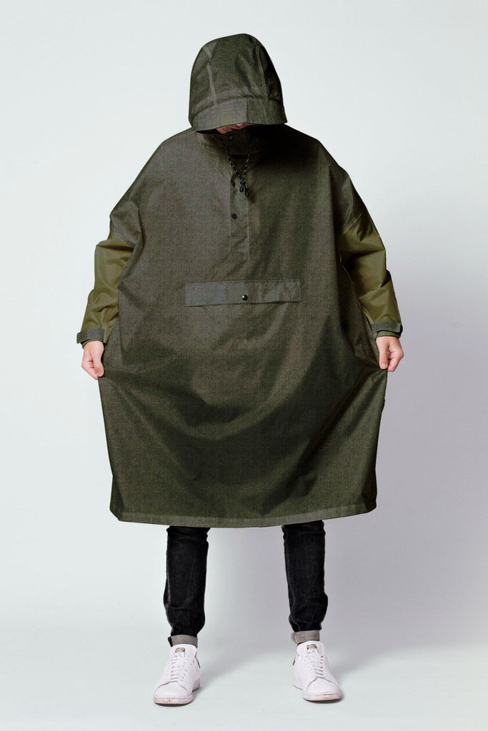 Rain Poncho - Herringbone - Rainkiss - The Wardrobe