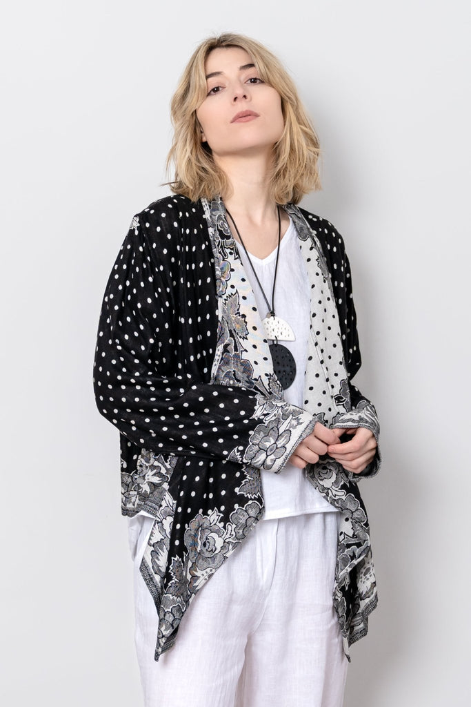 Short Printed Jacket - Black Dot - BaBa Imports - The Wardrobe