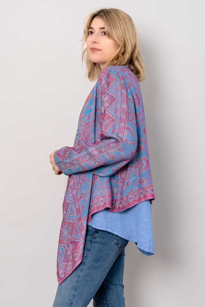 Short Printed Jacket - Cornflower - BaBa Imports - The Wardrobe