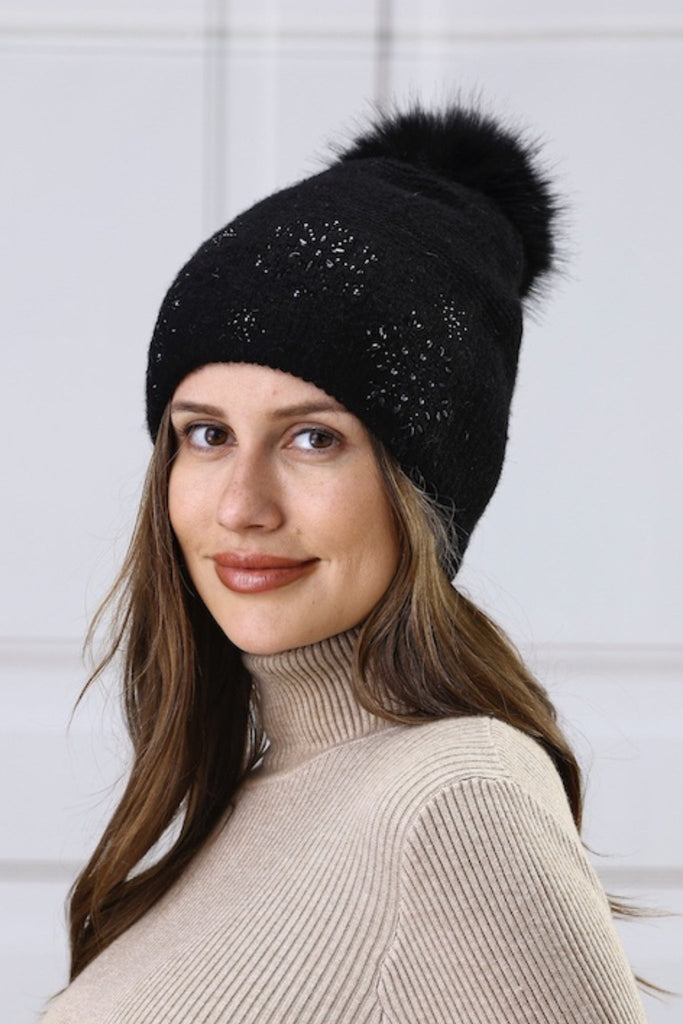 Sparkle Cashmere Toque - The Wardrobe - The Wardrobe