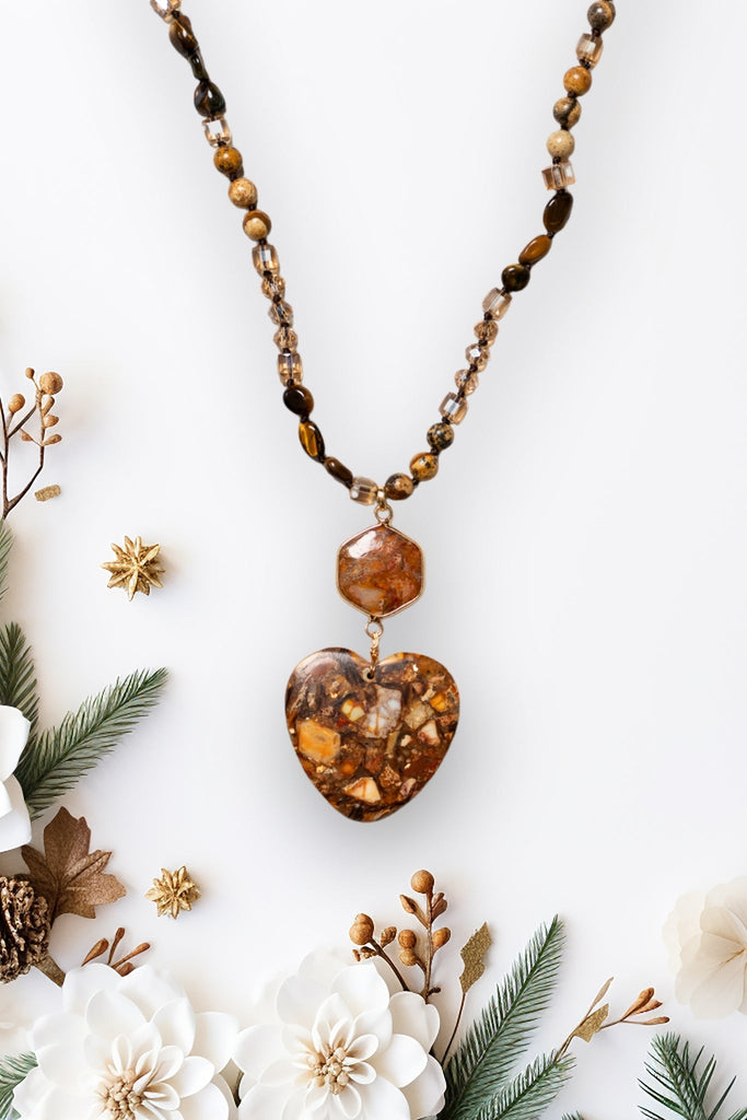 Stone Heart Necklace - The Wardrobe - The Wardrobe
