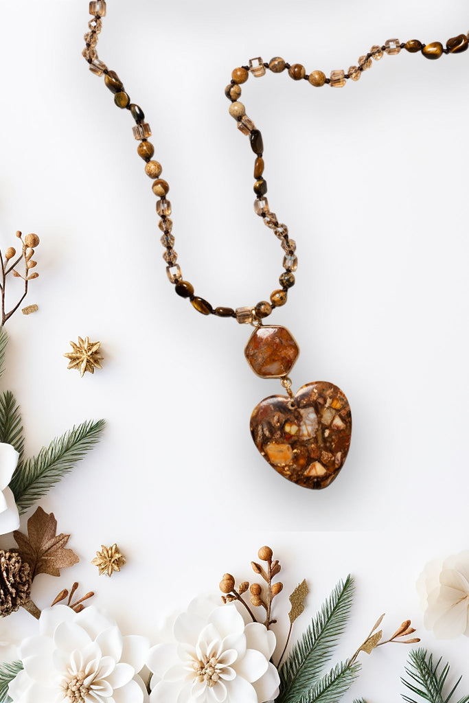 Stone Heart Necklace - The Wardrobe - The Wardrobe