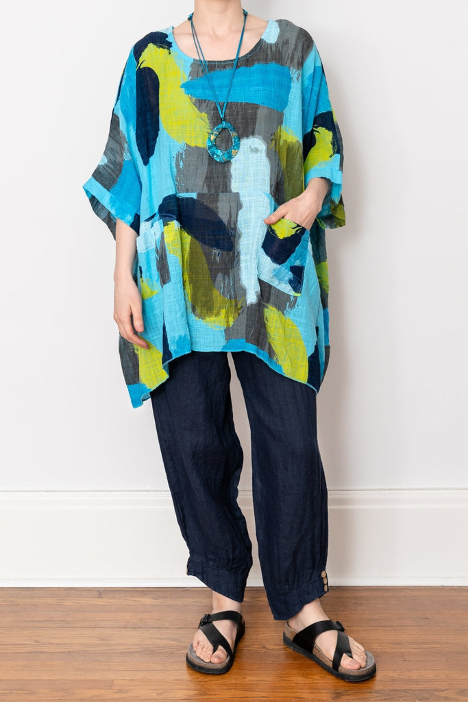 Strata Poncho Top - Made in Italy - The Wardrobe