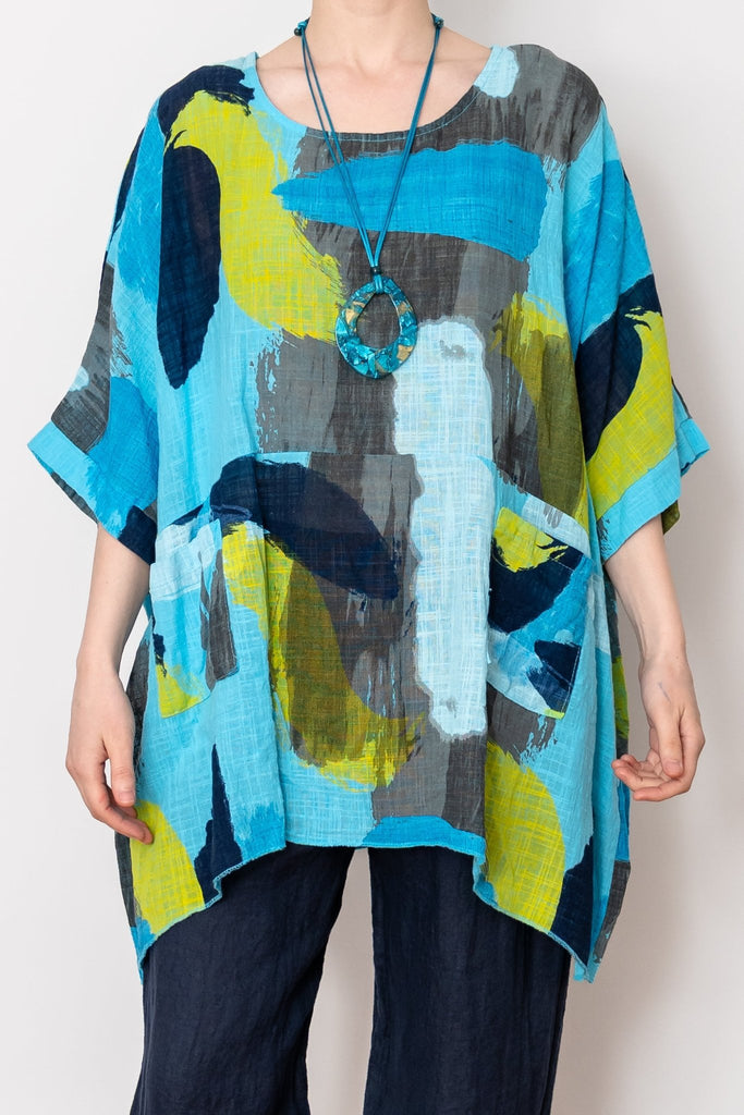 Strata Poncho Top - Made in Italy - The Wardrobe