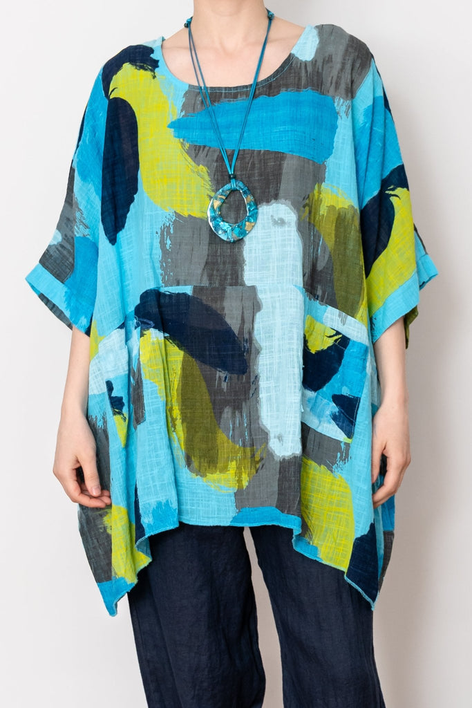 Strata Poncho Top - Made in Italy - The Wardrobe