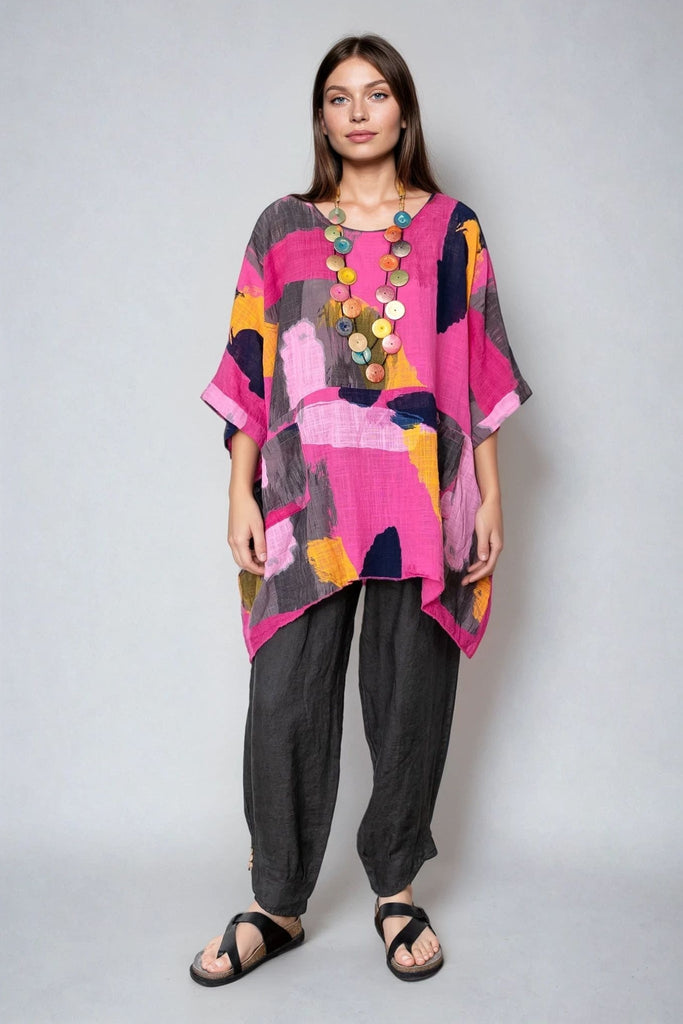 Strata Poncho Top - Made in Italy - The Wardrobe