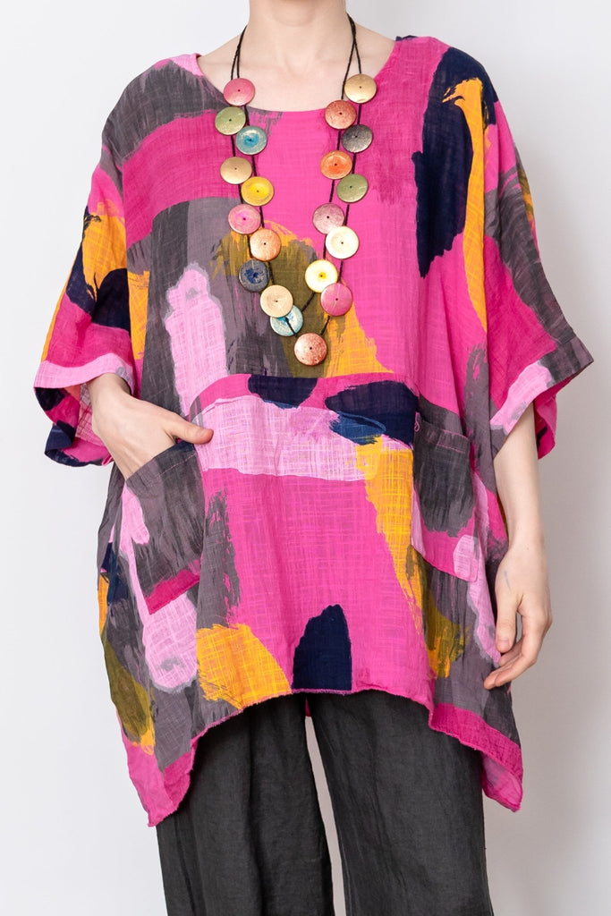 Strata Poncho Top - Made in Italy - The Wardrobe