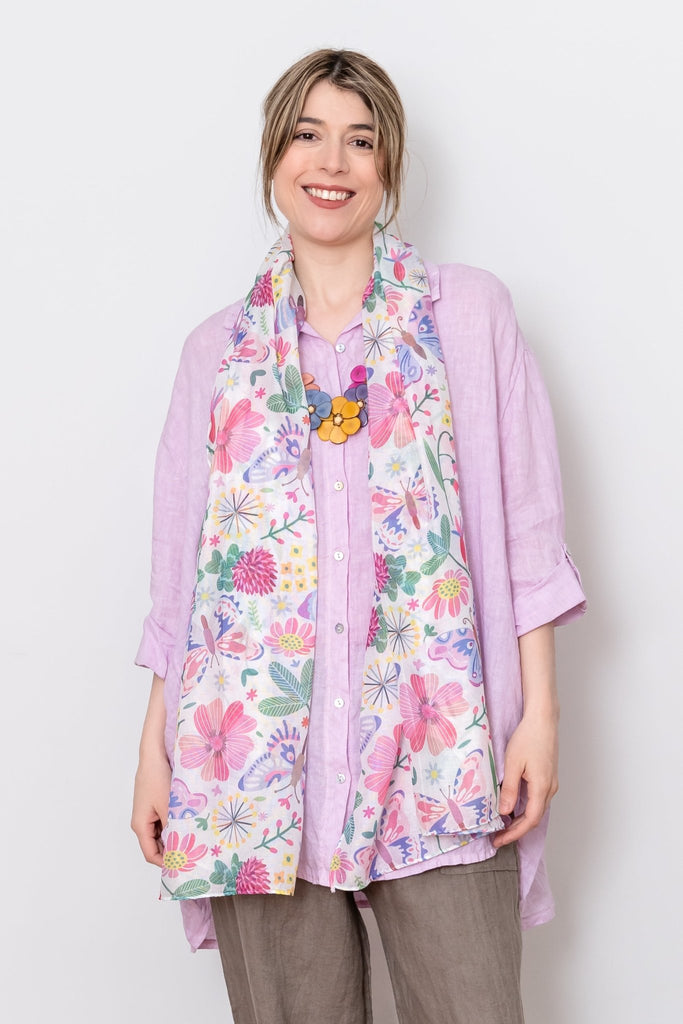 Summer Butterfly Scarf - Pink - The Wardrobe - The Wardrobe