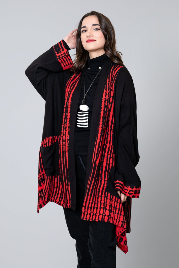 Swing Jacket - Red Bamboo Print - Dairi - The Wardrobe