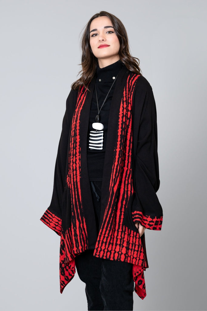 Swing Jacket - Red Bamboo Print - Dairi - The Wardrobe