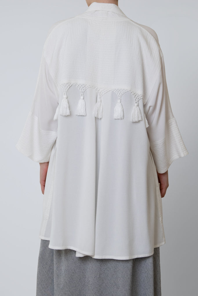 Tassel Jacket - White - Dairi - The Wardrobe