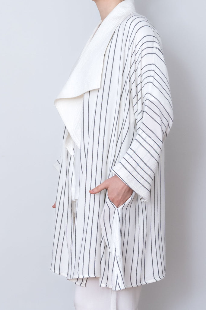 Tassel Jacket - White Stripe - Dairi - The Wardrobe