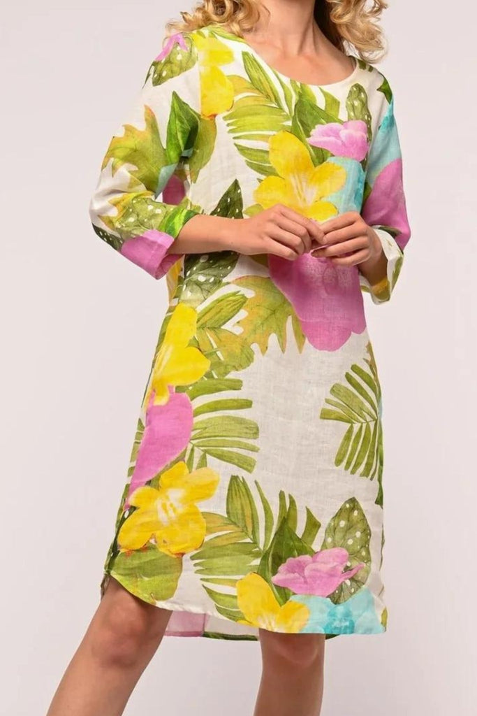 Tropical Linen Dress - Linen Luv - The Wardrobe