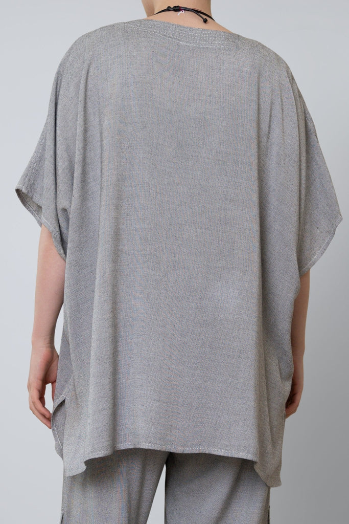 V-Neck Top - Grey - Dairi - The Wardrobe