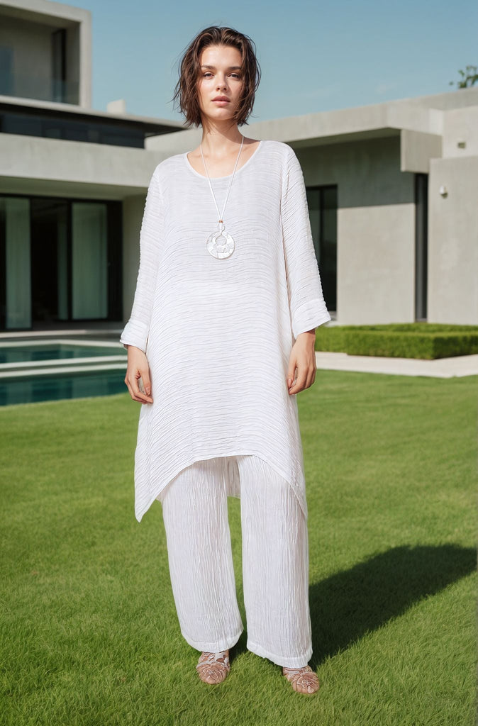 Zara Silk/Linen Tunic - Grizas - The Wardrobe