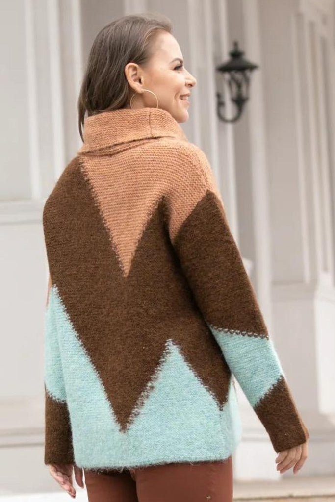 Amy Cowl Neck Sweater - Orange Fashion - The Wardrobe