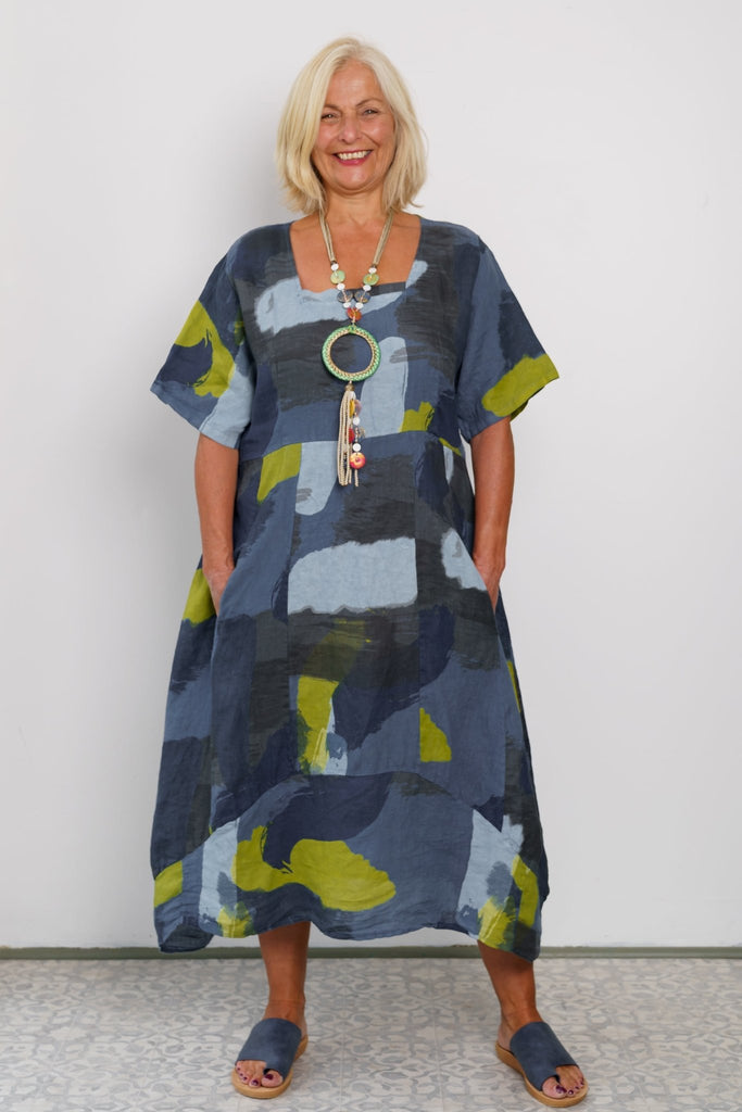 Aria Linen Dress - Made in Italy - The Wardrobe