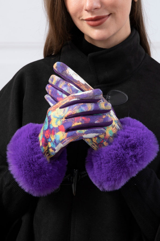 Art Gloves with Faux Fur - The Wardrobe - The Wardrobe