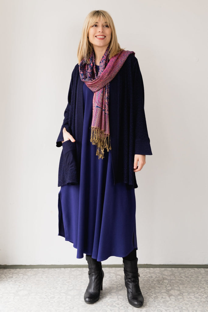 Bias Cut Dress - Deep Purple - Dairi - The Wardrobe