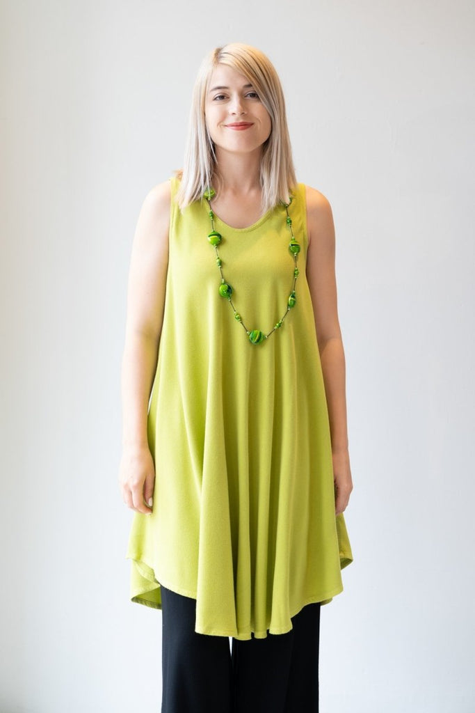 Bias Cut Tunic Dress - Lime - Dairi - The Wardrobe