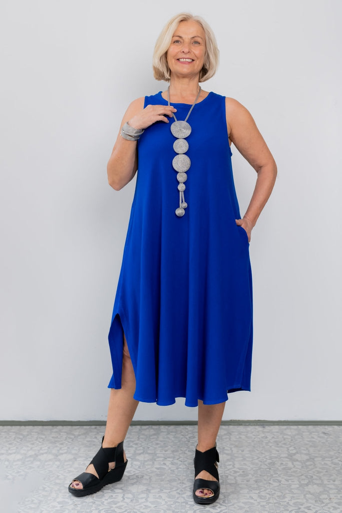 Bias Cut Dress - Royal Blue - Dairi - The Wardrobe