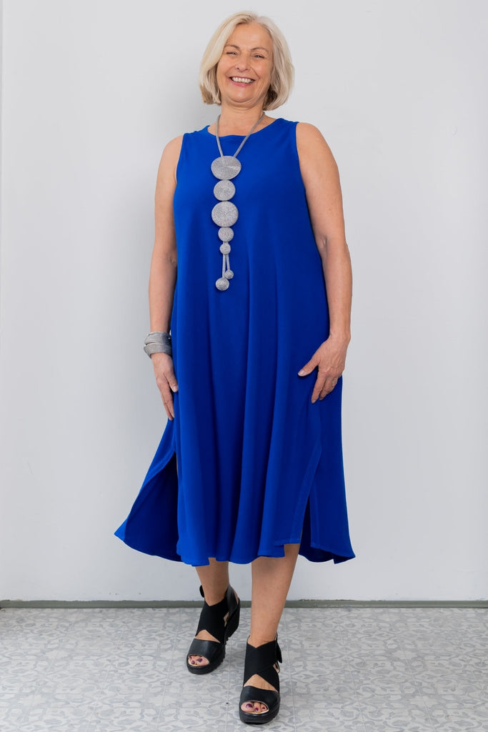 Bias Cut Dress - Royal Blue - Dairi - The Wardrobe