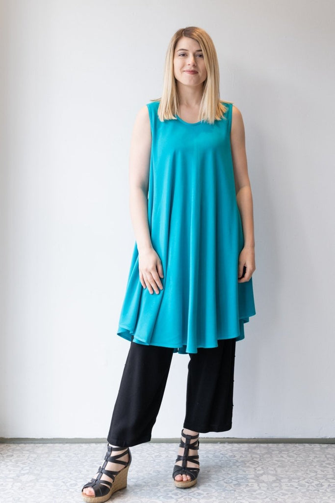 Bias Cut Dress - Turquoise - Dairi - The Wardrobe