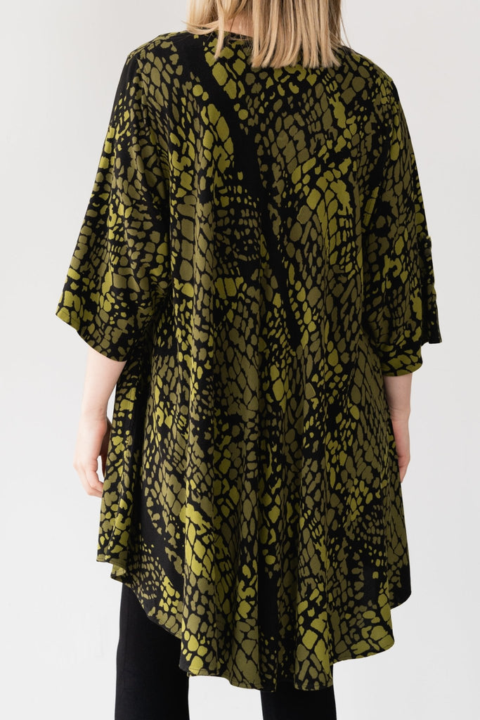 Bias Cut Tunic - Avocado Print - Dairi - The Wardrobe