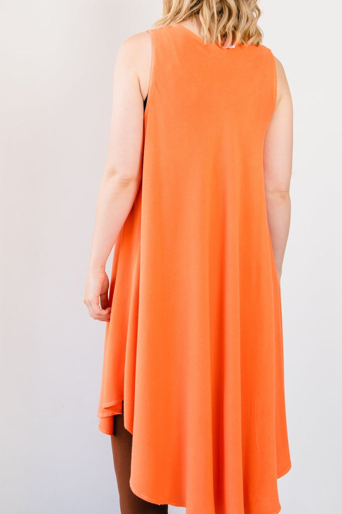 Bias Cut Tunic Dress - Tangerine - Dairi - The Wardrobe
