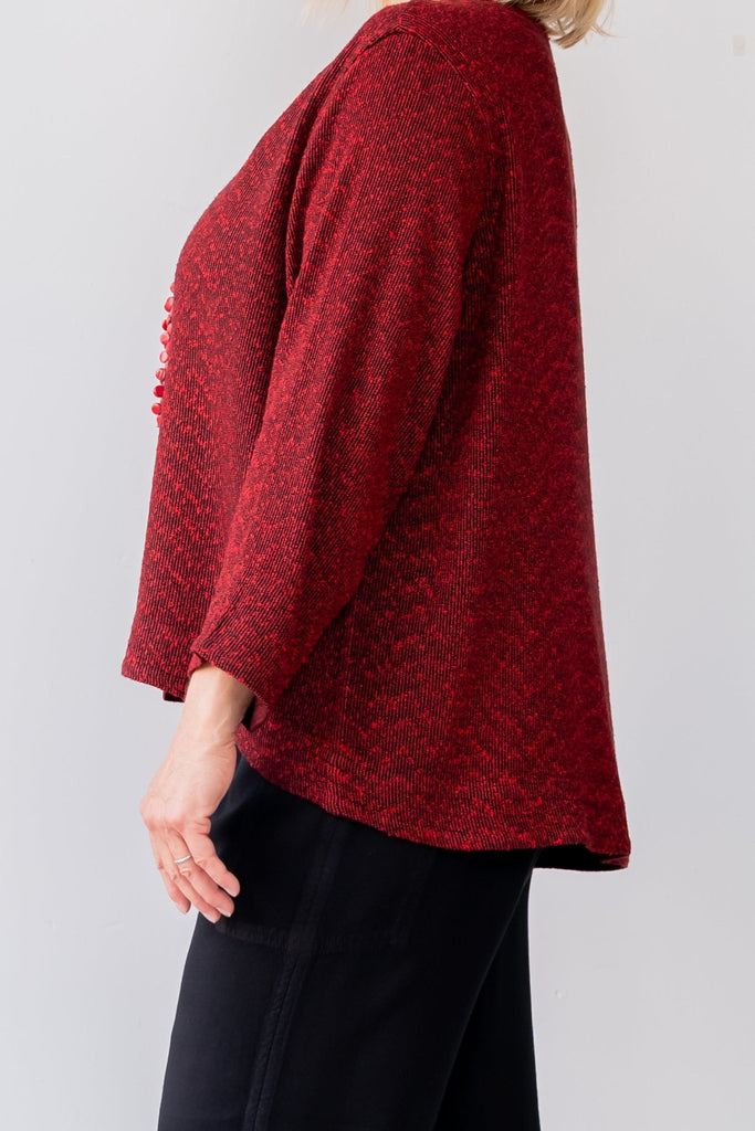 Boucle Short Jacket - Ruby Red - Dairi - The Wardrobe