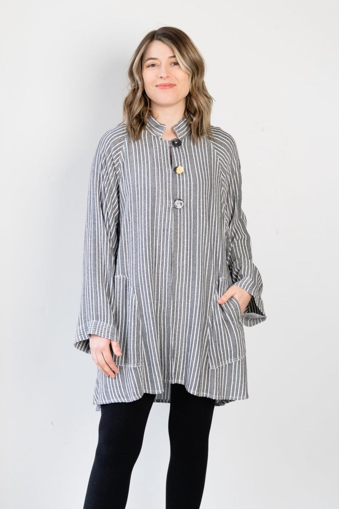 Button Jacket - Shadow Stripe - Dairi - The Wardrobe