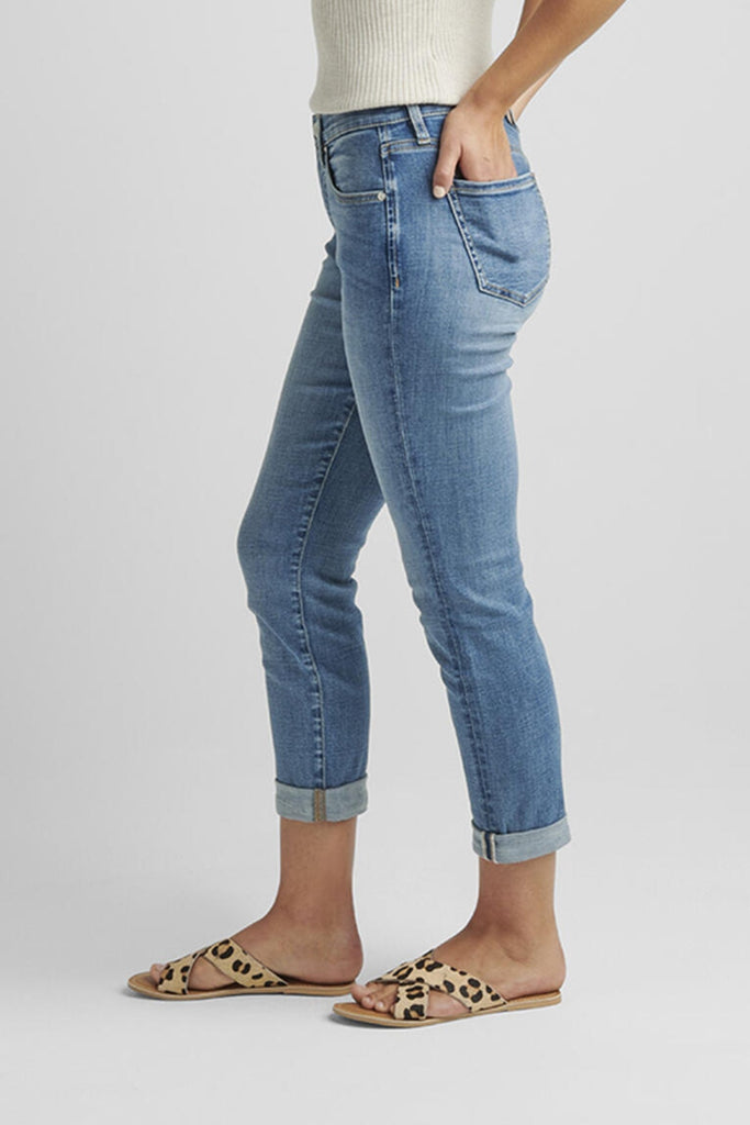 Carter Mid Rise Girlfriend Jeans - Mid Vintage - Jag Jeans - The Wardrobe