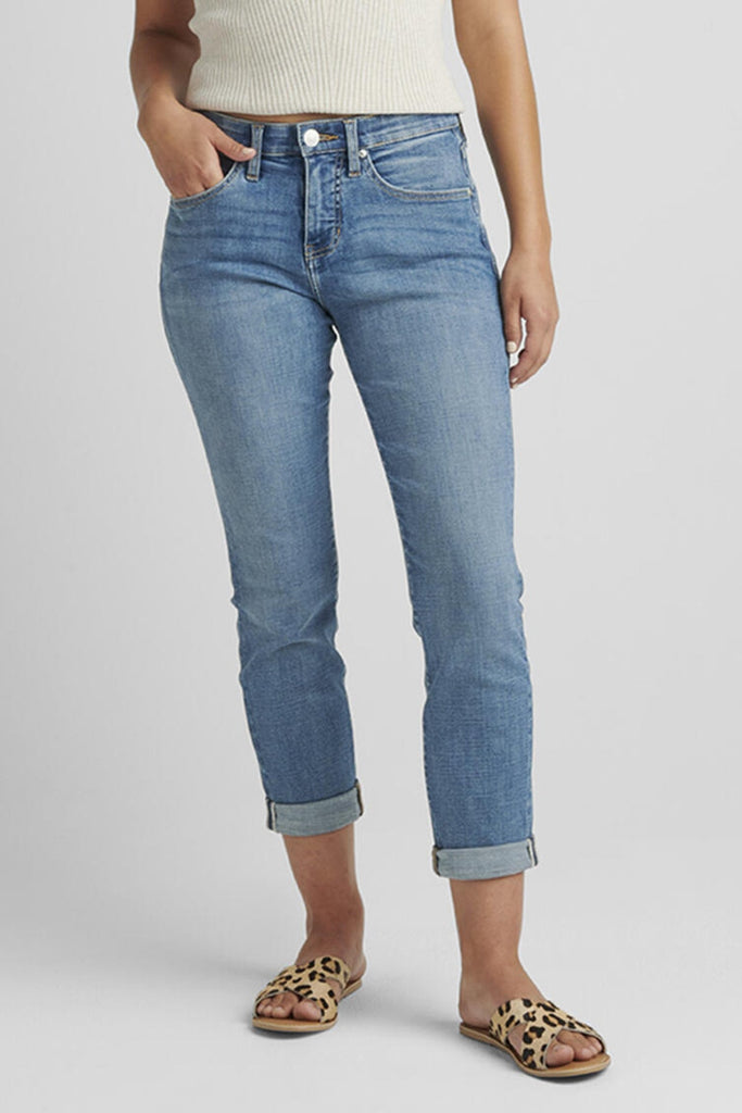 Carter Mid Rise Girlfriend Jeans - Mid Vintage - Jag Jeans - The Wardrobe