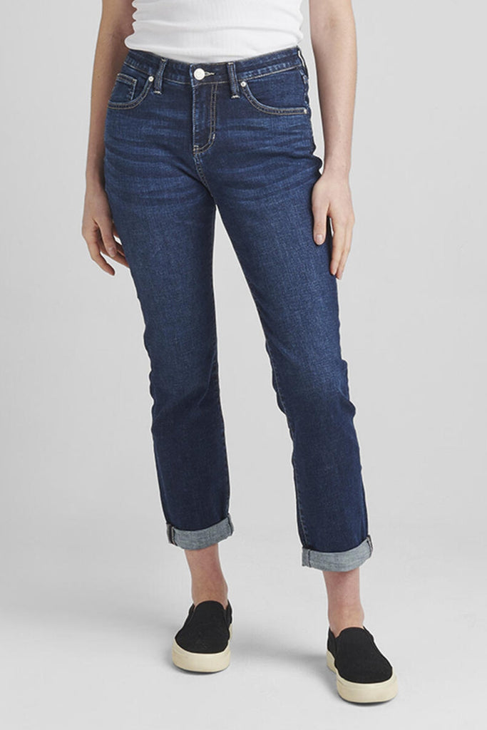 Carter Mid Rise Girlfriend Jeans - Night Breeze - Jag Jeans - The Wardrobe