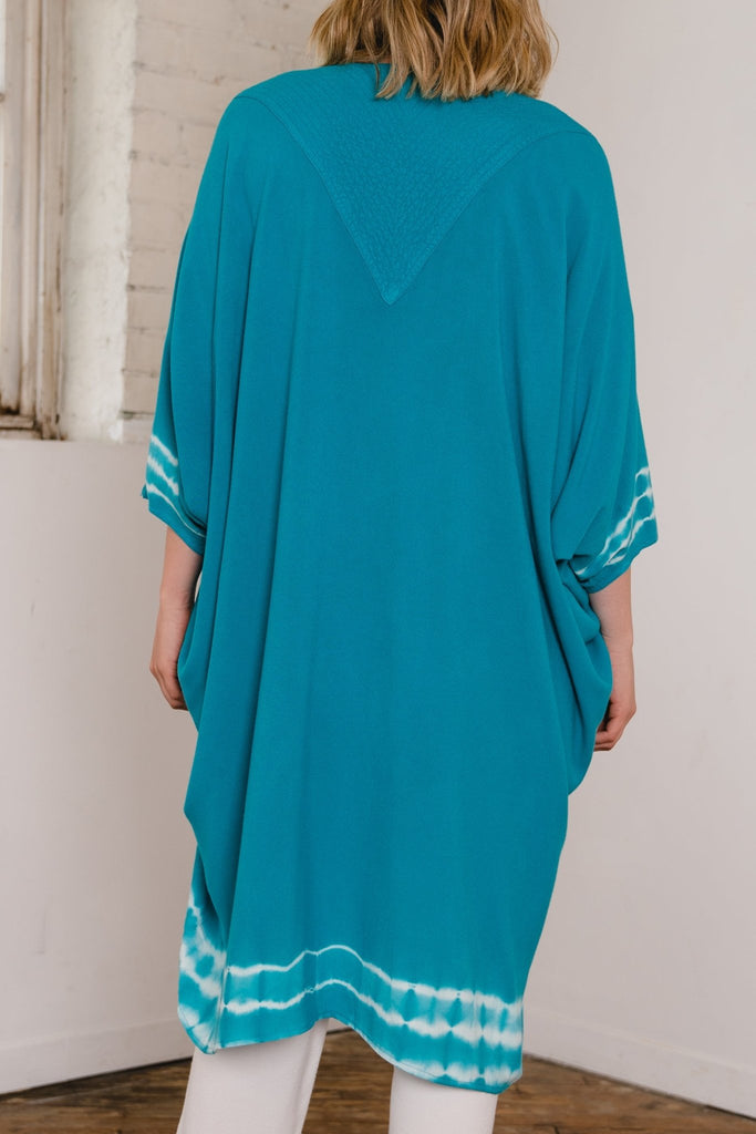 Cocoon Jacket - Turquoise Tie Dye - Dairi - The Wardrobe